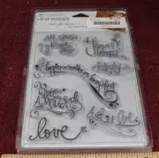 Autumn Leaves Clear Stamps Set - Word Art Stamps V:1