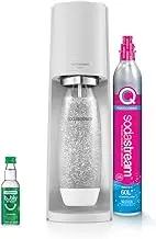 SodaStream - TERRA White Sparkling Water Maker & lime bubly drop | Turn sparkling water into your favourite drinks | Quick Connect CO2 | Eco-Friendly Reusable Bottle | Stylish Kitchen Appliance