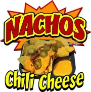 Nachos Chili Cheese DECAL Concession Food Truck Cart Vinyl Sticker