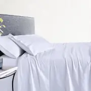 King 100% Cotton Thermal Soft Flannelette Sheet Set 170GSM White