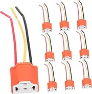 10pcs Car Light Bulb Socket Adapter Light Socket Plug Car Kit Motorcycle Light Wiring Harness Car Fog Light Retrofit Pridola Bottle Lamp Headlight Connector Wiring Harness Ceramics