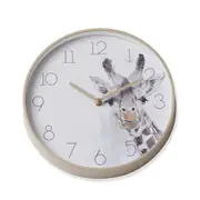Jiggle & Giggle 30cm Jeffrey Giraffe Acrylic Wall Analogue Clock Hanging Beige