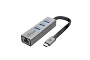 PROMATE Multi-Port Hub with Ethernet Port & USB-C Connector. 3x USB-A 3.0 Ports,