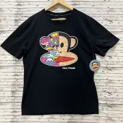Paul Frank Monkey Head Graphic T-Shirt Adult Size Medium Black NEW