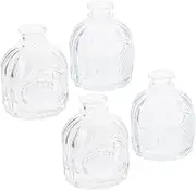 HAWILLOSCH 4Pcs Transparent Glass Diffuser Bottles for Fragrance Storage Aroma Jars for Home Decor DIY Essential Oils for Weddings Parties and Festivals