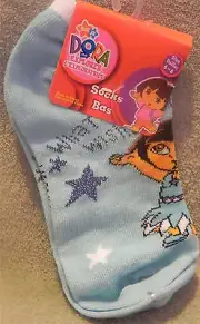 NEW DORA THE EXPLORER GIRLS SOCKS SIZE 6-8