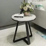 Exquisite Coffee Table Side Table Tea End Table Side Table, End Table, Marble Coffee Table, Metal Corner Table Living Room Couch Table Small Round Table Snack Table Office Side Table Tea End Table