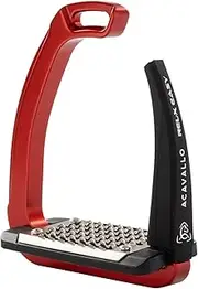 Acavallo Rel-X Easy Stirrups, One Size, Red, Set of 2