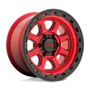 KMC KM548 Chase 20x9 6x139.7 0mm Candy Red With Black Lip Wheel