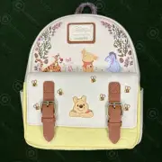 Loungefly Disney Winnie The Pooh Floral Pooh Bear & Friends Mini Backpack