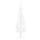 White Artificial Half Christmas Tree 120cm with Stand Holiday Decor