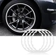 Wheel Rim Protector 16-20 in Wheels Rim Protectors, Wheel Edge Ring Trims Car Accessories, Universal Tire Rim Guard Rimblade, Anti-Scratch Car Refit Trims Kit, Set of 4