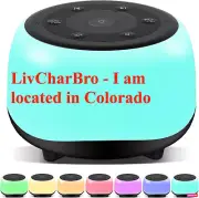 Sleep Sound Machine 34 Sounds Rechargeable White Noise Machine Night Light BLACK
