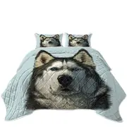 Animal Art Husky Dog Coverlet