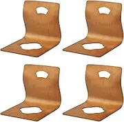 J-Kitchens (Quantity: 4) Chair, Zitty, Brown, W15.7 x D20.9 x H15.6 inches (400 x 505 x 395 mm)