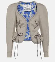 [Vivienne Westwood] Vivienne Westwood Gexi Spencer wool-blend jacket AU 16 beige