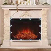HOMBYS Magnetic Fireplace Cover Baby Proofing Easy Install, Indoor Fireplace Screen Safe Mesh Protector for Children and Pets, Barrier Guard for Living Room, 39" L * 32" W