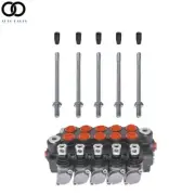 11 GPM 5 Spool Hydraulic Monoblock Double Acting Control Valve SAE Ports