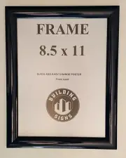 Front Load Snap Poster/Picture Frame/Snap Frame Black, 8.5X11-REF24-1027