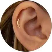 [NONTAI] 20G 18G 16G Titanium Climber Bar Earring, Threadless Flat Back Earrings Push Pin Labret, Cartilage Conch Tragus Helix Stud Piercing Jewelry