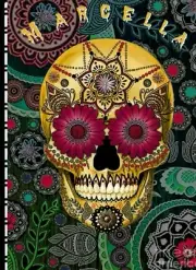 Password/Web Address Book 5" X 7" "Day of the Dead Gold