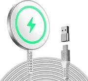 ESR for MagSafe Charger Wireless Charger for iPhone 16/15/14/13/12 Series Apple Magnetic Charging Pad for AirPods 4/3/Pro/Pro 2 Galaxy S25 Series with Dual USB A/C Ports, Silver
