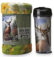 Travel Mug & Fleece Throw - Deer (Mug & Snug Cozy Fleece Throw)