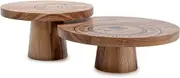 salt&pepper Fromage Serving Stands, 2 Piece, Natural