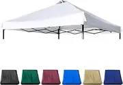 JANCANOPY 12x12 Canopy Replacement Top with Air Vent PU Coated for Straight Leg Canopy Frame, (Pure White)