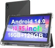 11 inch Tablet, Android 14 Tablet, 16GB RAM 128GB ROM/1TB MAX, Octa-core CPU, 12