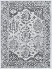 Opaline Pau Cream & Grey Traditional Rug