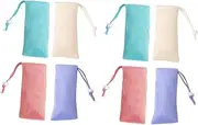 HOUDERCO Pcs Exfoliating Mesh Pouch Bubble Net Soap Holder Nonslip Design for Shower Bath Use