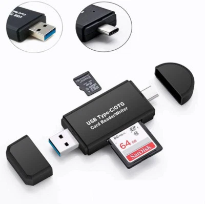 USB Type C Micro USB SD TF Memory Card Reader OTG Adapter 5 in 1 for MAC Phone