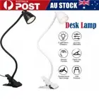Flexible Clamp Clip On LED Light Reading Table Desk Bed Bedside Night Lamp AU