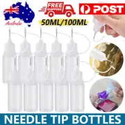 10PCS 50ml 100ml Needle Tip Glue Bottles Clear Applicator Needle Squeeze Bottle