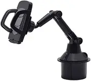 Phone Mount Car Cup Holder 360 Rotating Adjustable Bracket for GPS Mobile Phone (Grey)
