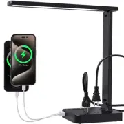 Desk Lamps for Home Office,Modern LED Desk Lamp for Dorm with 2 USB Charging ...
