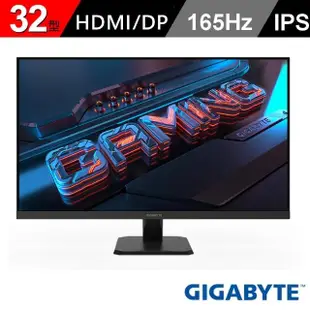 【GIGABYTE 技嘉】GS32Q 32型 IPS 2K 165Hz 電競螢幕(QHD/165Hz OC 170Hz/1ms/IPS/DP/HDMI)