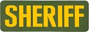 uuKen Sheriff Patch PVC 8.5×3 inches Green and Yellow with Hook Fastener Back for Vests Clothing Plate Carriers Bags Backpacks (Green and Yellow)