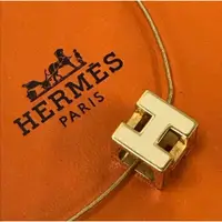 在飛比找蝦皮購物優惠-HERMES 愛馬仕 項鍊 h Cage d 立方體 日本直