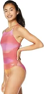 [Speedo] Women's Swimsuit One Piece Endurance Turnz Tie Back Printed