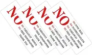 WATIIFUFU 4pcs No Junk Mail Sticker Self Adhesive PVC Decals for Mailbox Post Sign Identification for Accurate Mail for Business Use Prevents Misplaced Flyers and Charity Bags