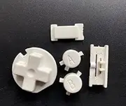 5PCS Replacement Parts Power ON Off Buttons A B Buttons Keypads D Pad for Gameboy Color GBC Console (White)