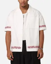 [CARRE] Carre Rose Bowl Button Up Shirt Off White - Size 2XL 2XL Off White
