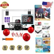 Mini Door-Mounted Basketball Hoop with 3 Balls and Scoreboard - Fun for All Ages