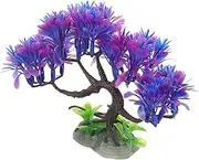 Ipetboom Fish Tank Landscaping Tree Artificial Plants Desktop Decor Fish Tank Decoration Aquarium Plants Realistic Imitated Pine Tree Model Tree Fish Tank Decors Plastic Purple pet Large