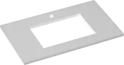 600-1500mm Pure White SINTERED Stone Top with Undermount Basin PU4532