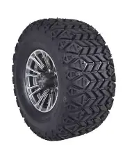 MASSFX SL 22x11-10 Front/Rear Golf Cart Tire, QUAKE GM Grey Wheel 10x7 4/101.6