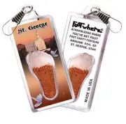St. George, UT FootWhere® Souvenir Zipper-Pull. Made in USA
