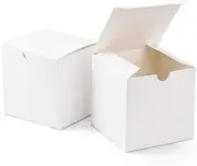 10 Pack of White 5cm Square Cube Card Gift Box - Folding Packaging Small rectang